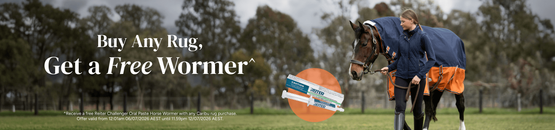 Buy any rug, get a free wormer