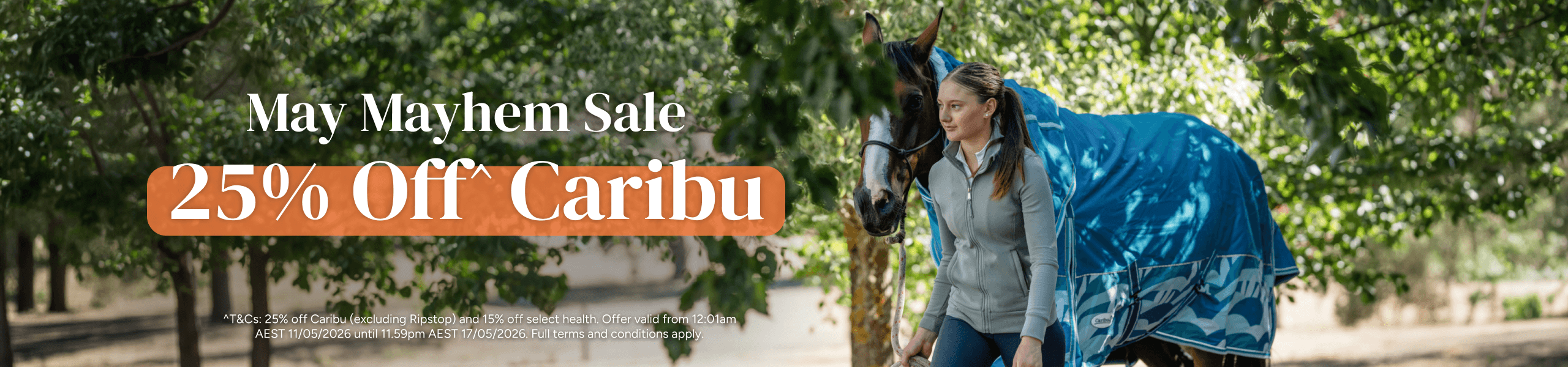 May Mayhem 25% Off Caribu Range
