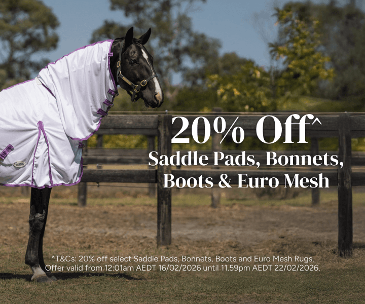 20% Off Saddle Pads, Bonnets, Boots & Euro Mesh