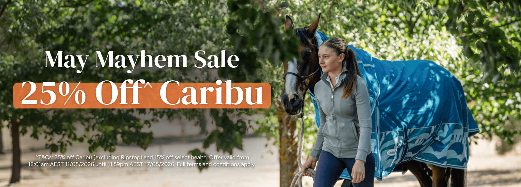 May Mayhem 25% Off Caribu Range